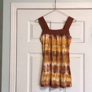 Gold tie-dye tank Small